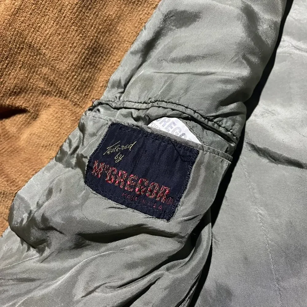 Vintage 50s McGregor Tan Corduroy Suit Jacket